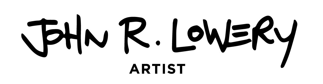 Artist John R. Lowery Chronicles Inspiration, Artistic Journey in New Book design at work john signature artist black logo logo