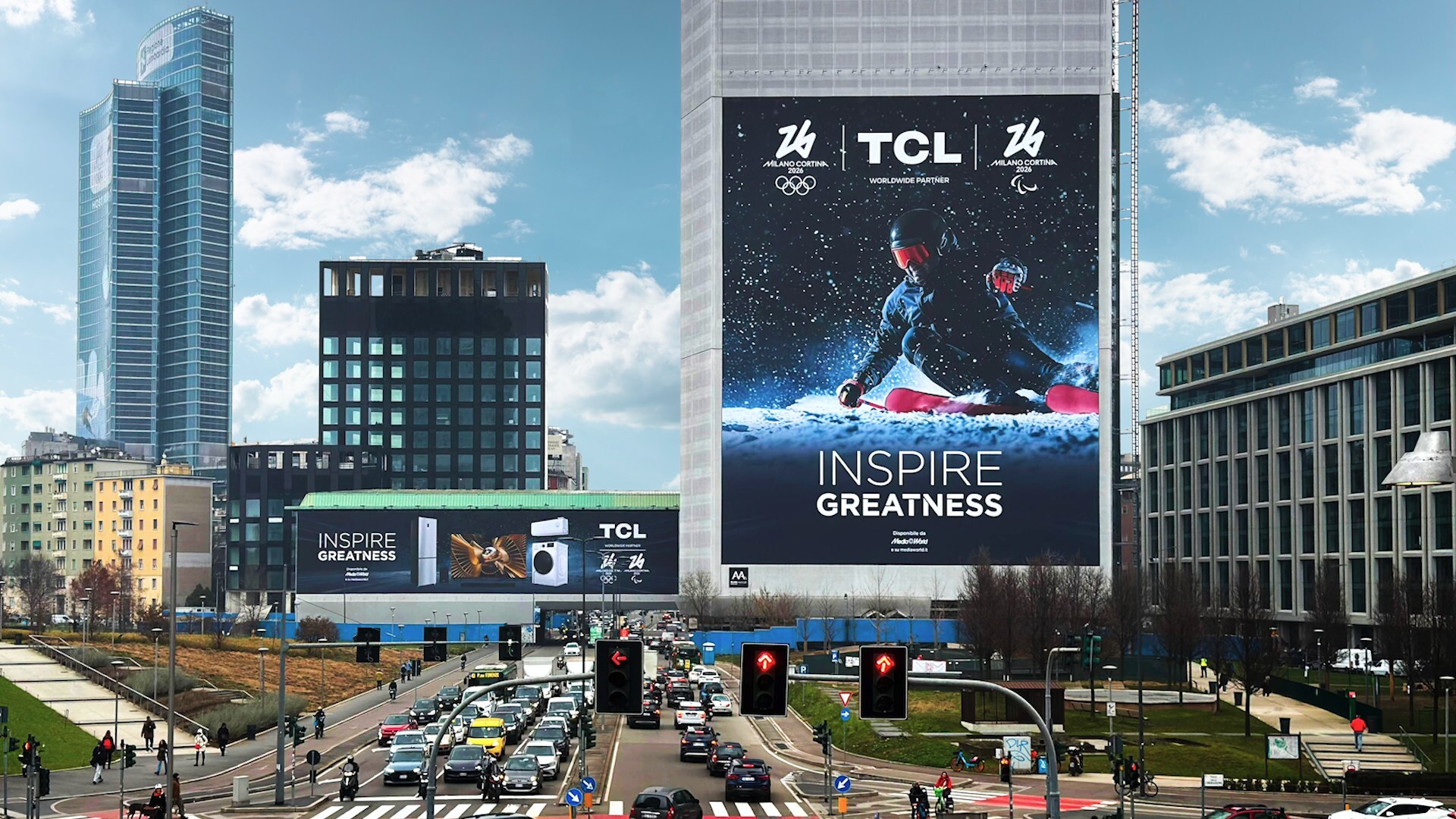 TCL źródłem inspiracji w całych Włoszech dzięki kampanii OOH i strategicznych działaniom marketingowym w związku z zimowymi igrzyskami olimpijskimi tower of municipal technical services