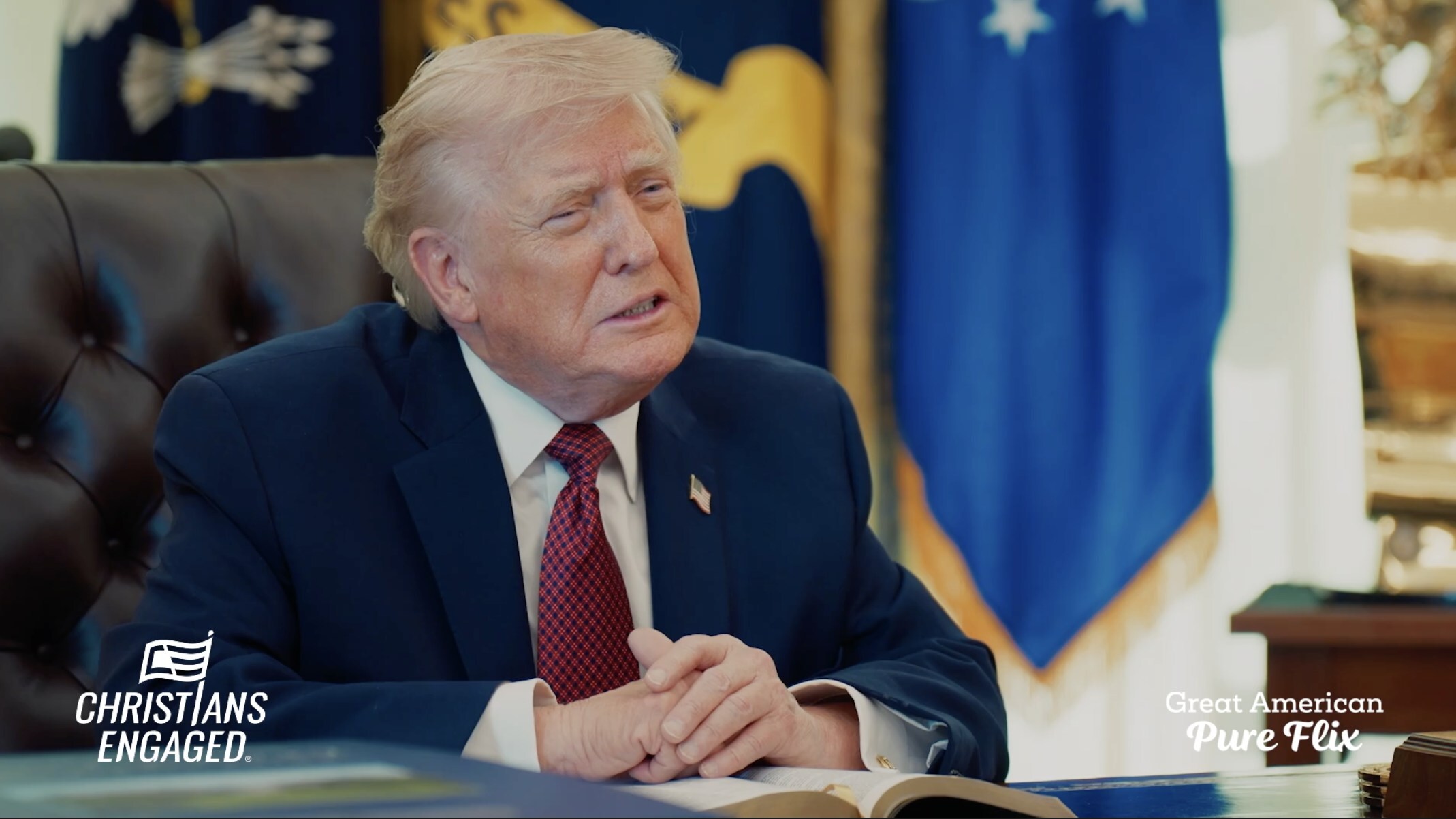 President Donald J. Trump Reads 2 Chronicles 7 on Pure Flix during America Reads the Bible potus video 1