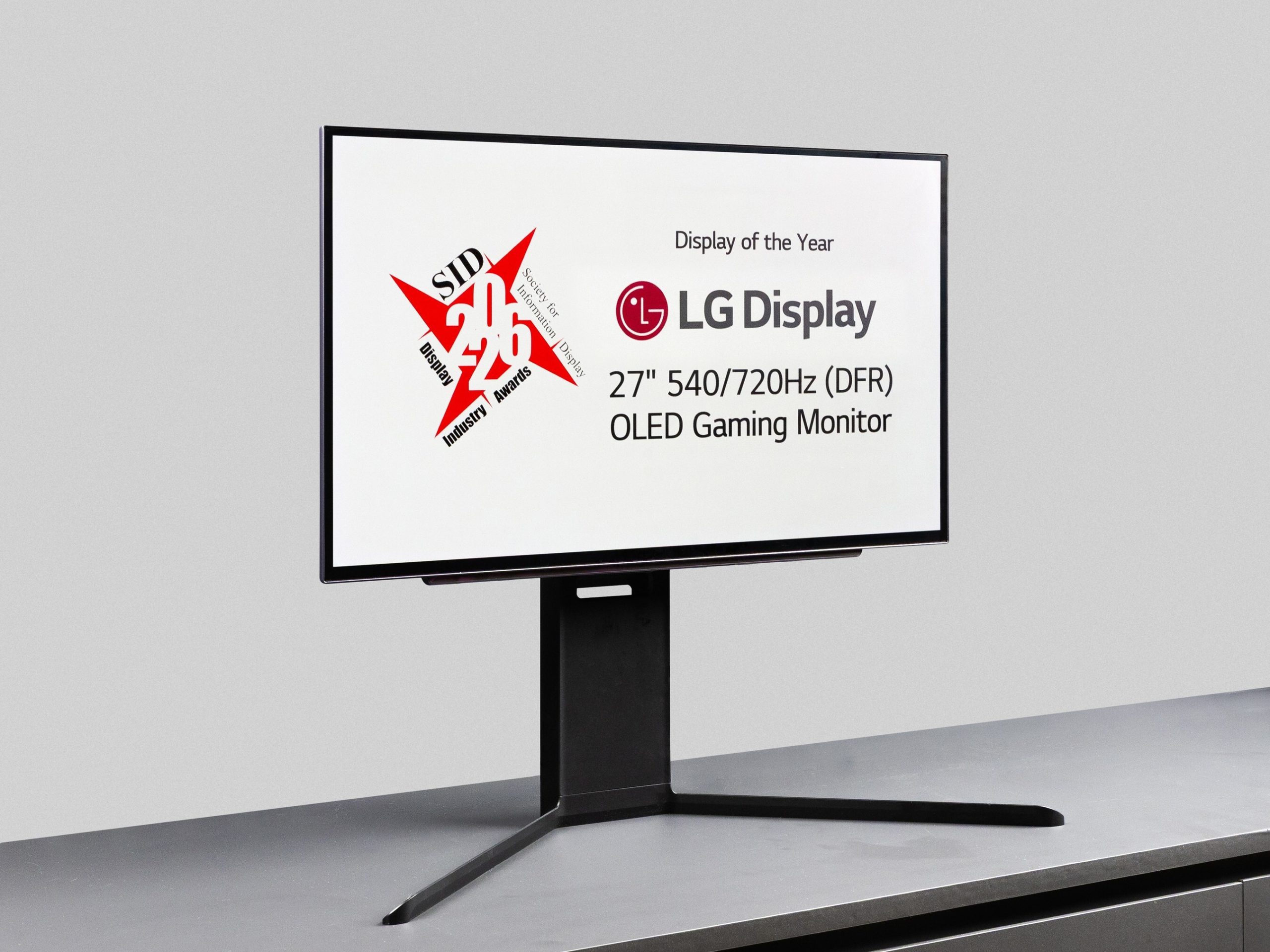 photo lg display s 27 inch dfr gaming oled panel wins sid s display of the year