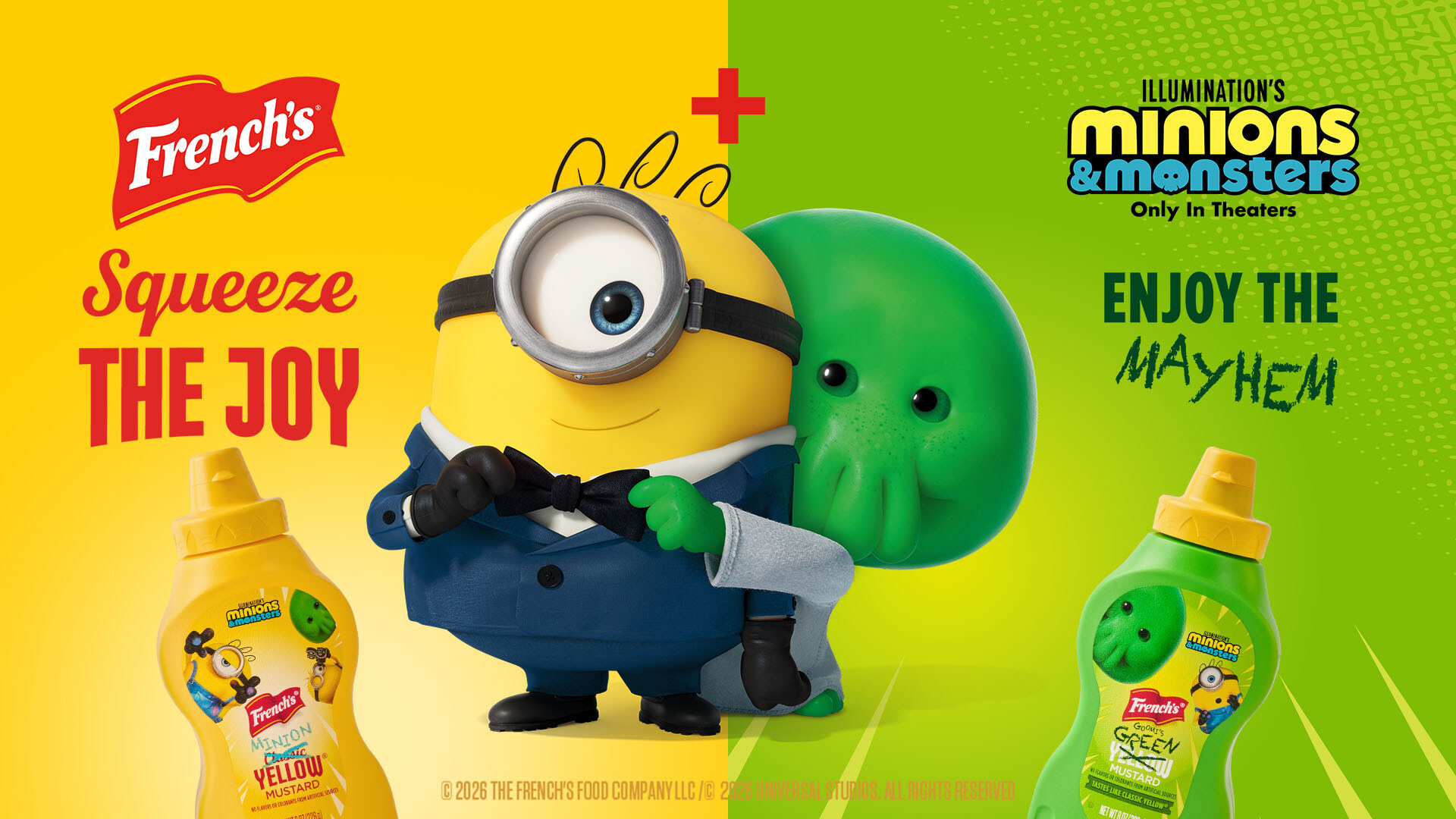 FRENCH'S® ANNOUNCES PARTNERSHIP WITH ILLUMINATION'S MINIONS & MONSTERS, UNLEASHING FRENCH'S® GOOMI'S GREEN MUSTARD NATIONWIDE french meets minions and monsters
