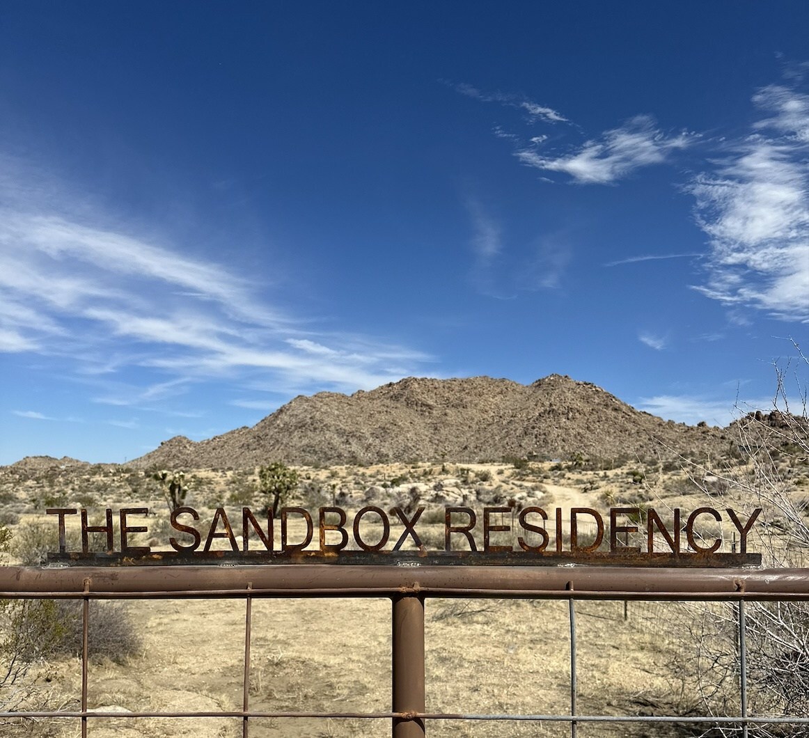 The Sandbox Announces Its Inaugural Cohort of Artist Residents in Joshua Tree the sandbox residency sign 1