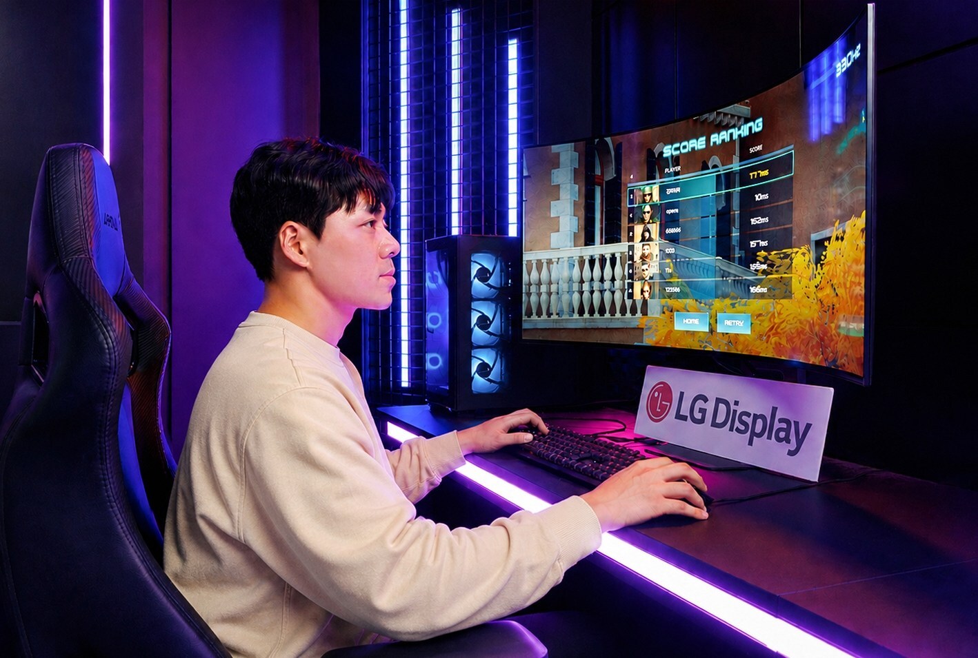 photo lg display gaming oled