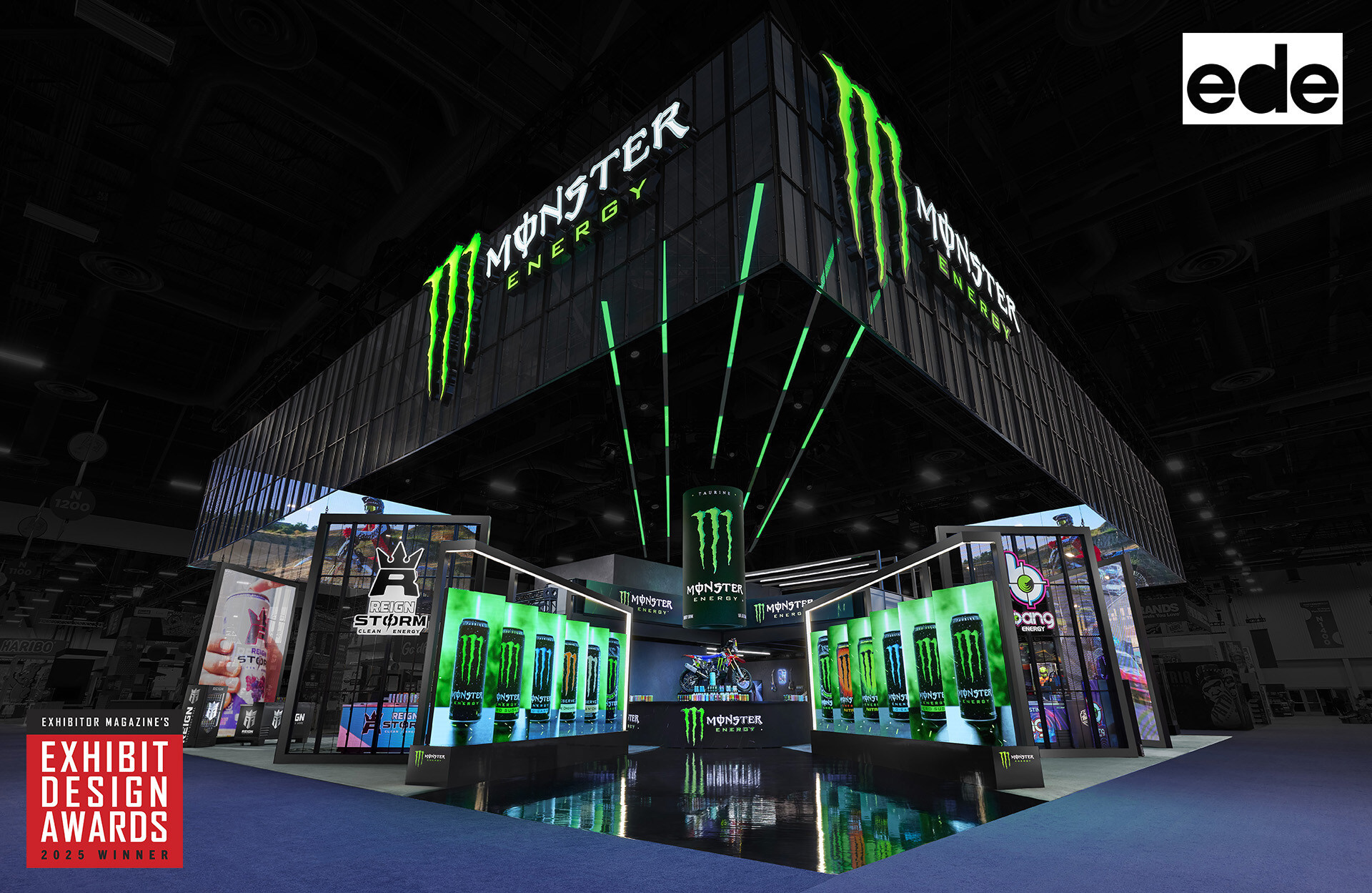 EDE Wins EXHIBITOR Magazine Design Award for Monster Energy ede monster energy design awards