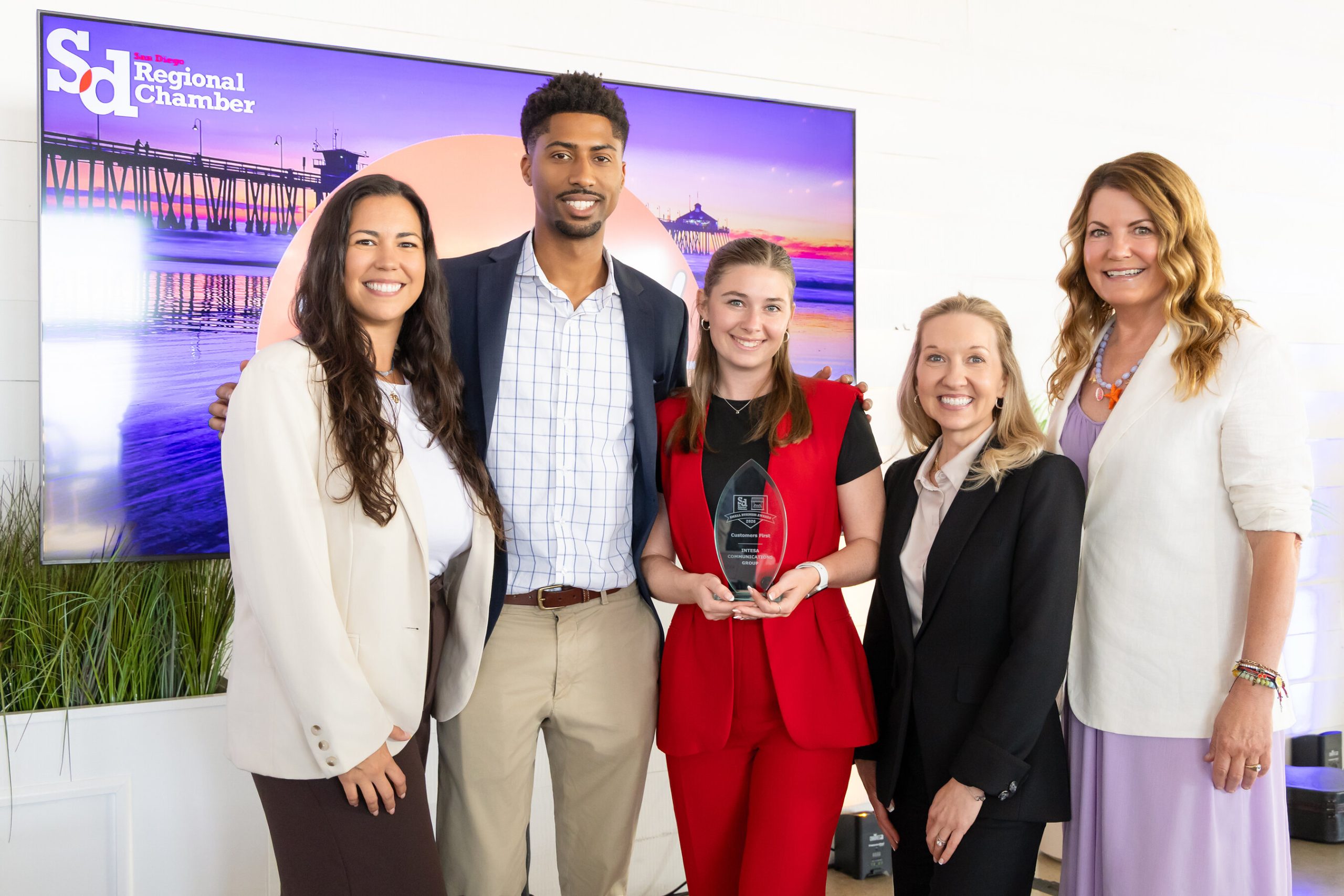 Intesa Communications Group Named 'Customers First' Winner in San Diego Regional Chamber of Commerce 2026 Small Business Awards intesa chamber award