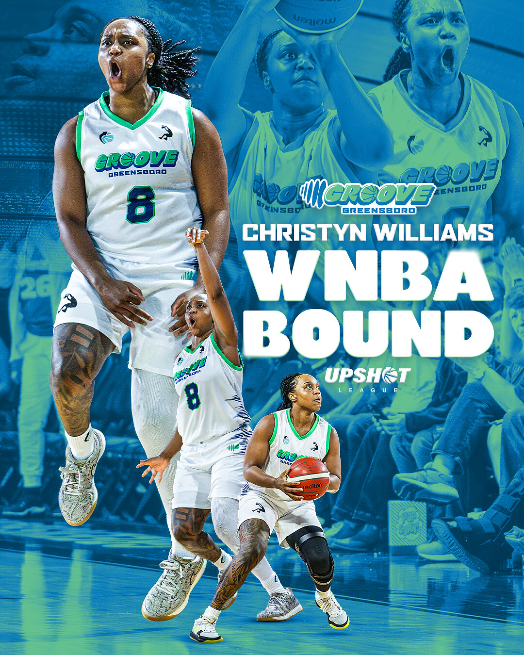 Christyn Williams Signs with Dallas Wings After UPSHOT League Season with Greensboro Groove upshot leage christyn williams